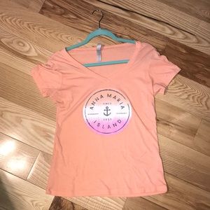 Next Level/Anna Maria Island Short Sleeve Tee Orange Size Large